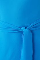 Flutter-Sleeve Crepe Dress